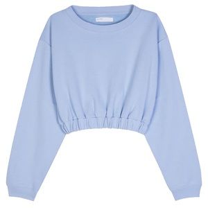 Oak + Fort | Cropped Sweatshirt in Skyway Blue